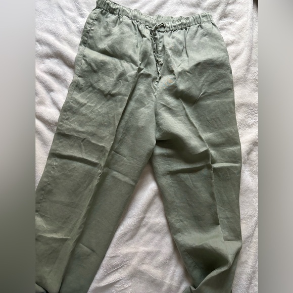 100% wide leg linen pants - Picture 3 of 3